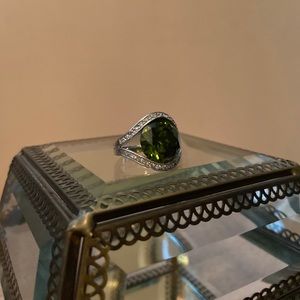 Olive Green Gem Statement Ring
